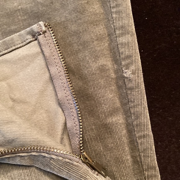 Loft corduroy pine green, modern-skinny, size 14, side zipped pants. - Picture 2 of 4